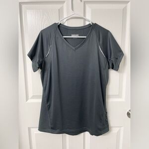 Kirkland Signature Womens Activewear Running T-Shirt L Charcoal Quick Dry
